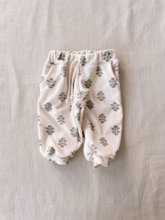 Terry sweatpants / just floral