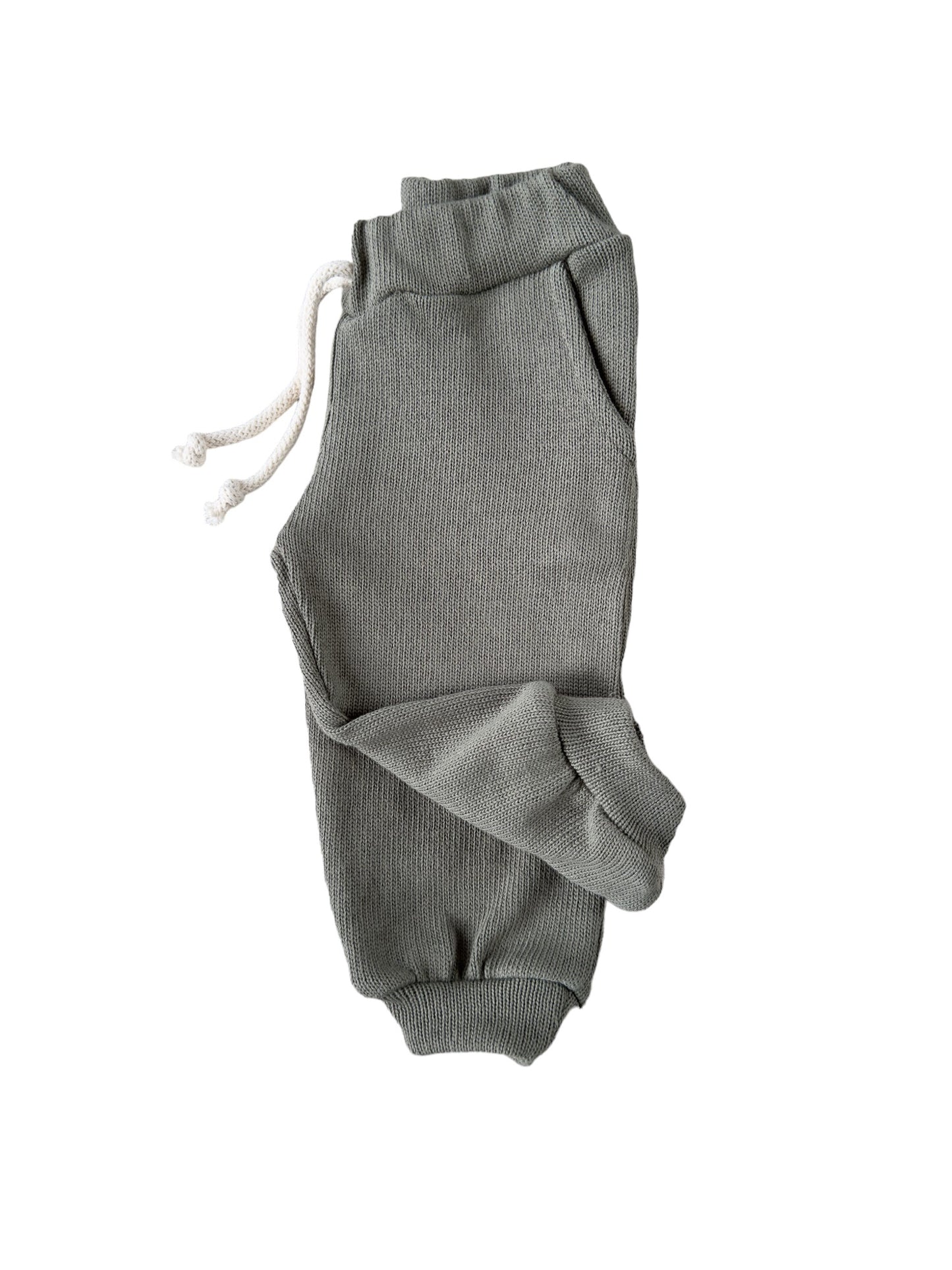 Knit sweatpants / olive
