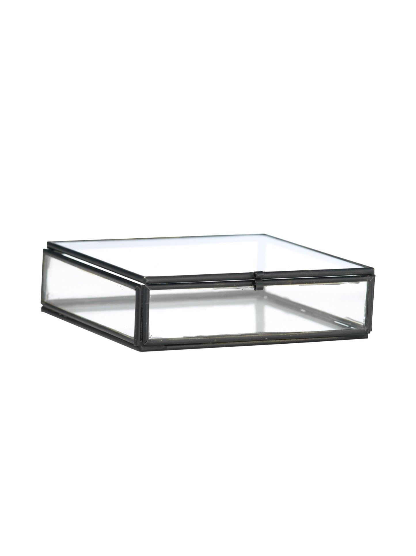 Square Glass box - black