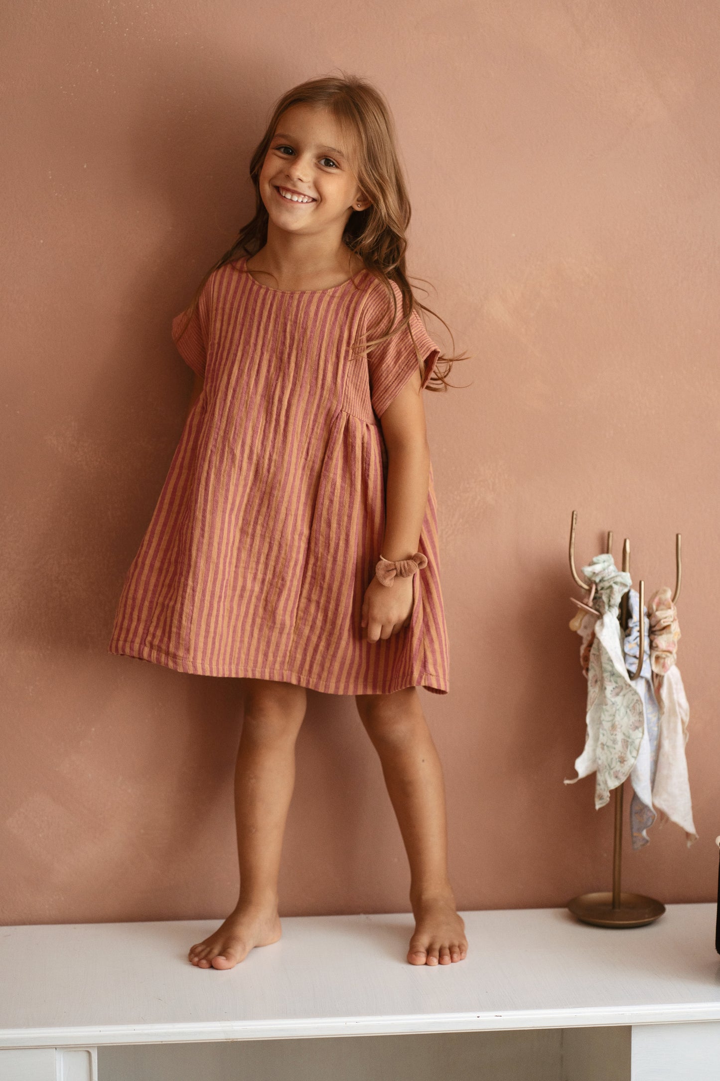 Malia baby dress / muslin - stripes