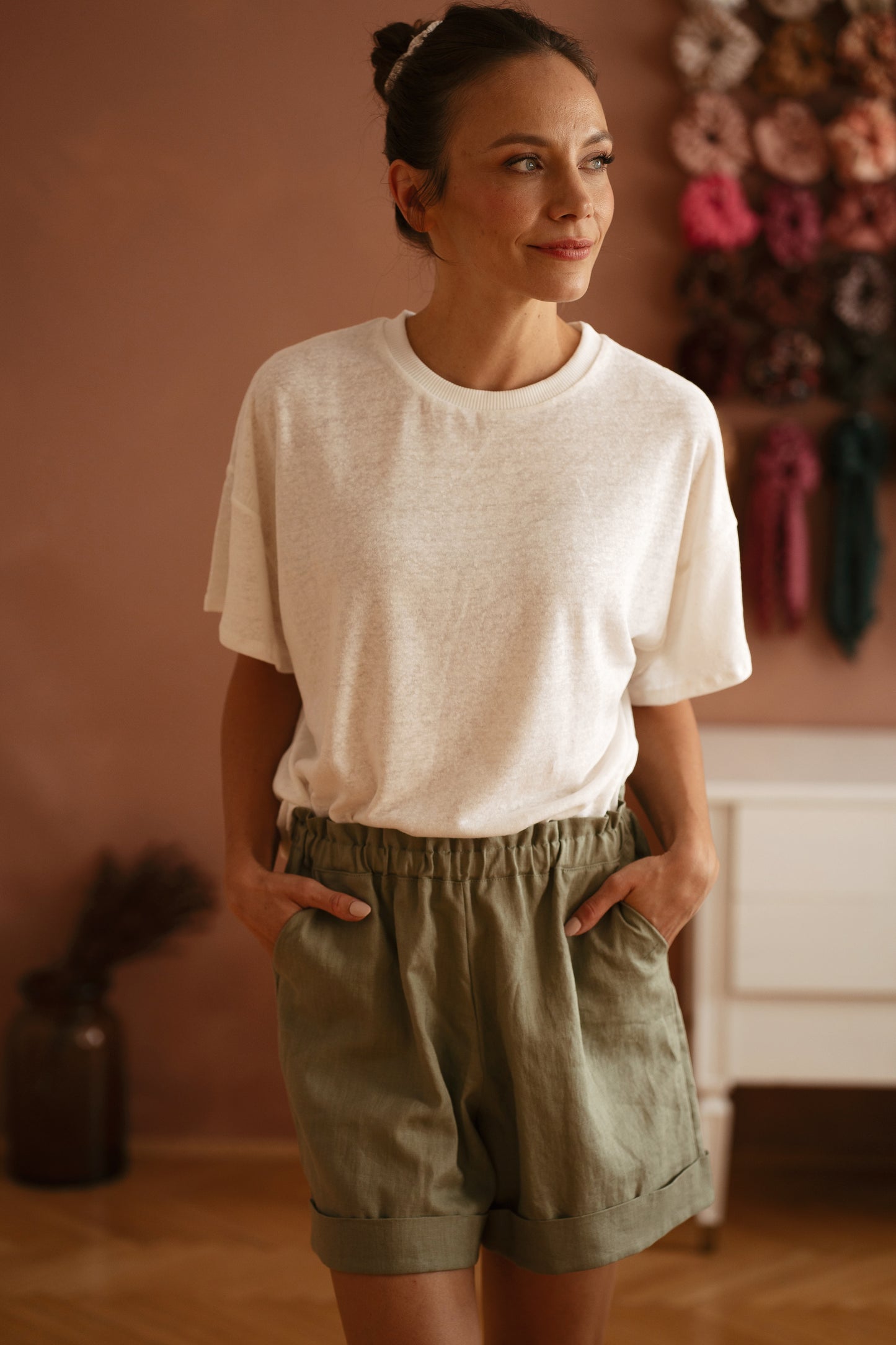 Linen t-shirt / Ivory