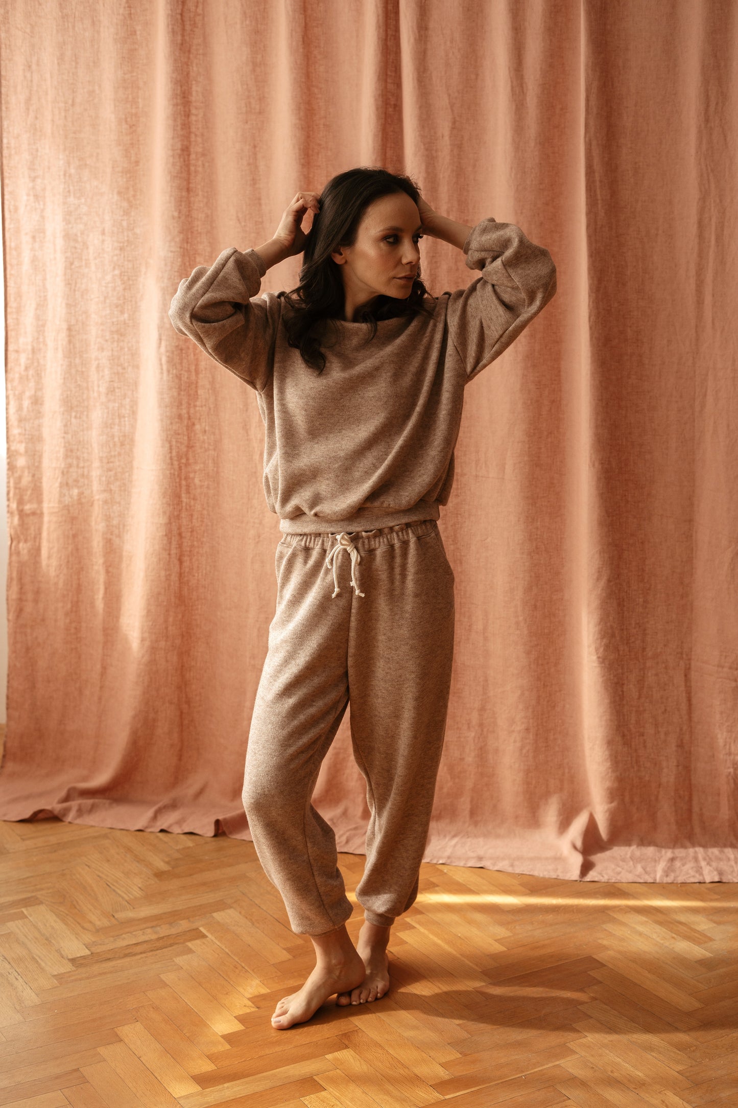 Loungewear pants / sand knit