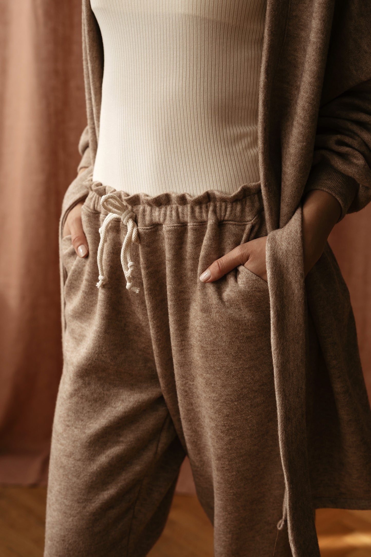 Loungewear pants / sand knit