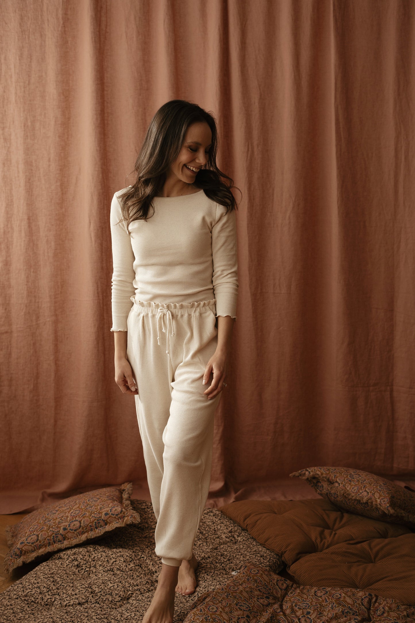 Loungewear pants / linen waffle