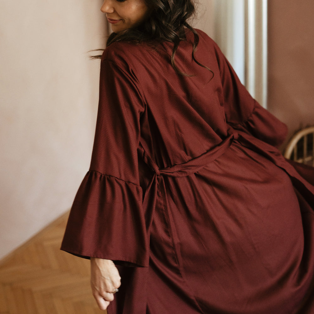 Halja iz muslina / Burgundy linen