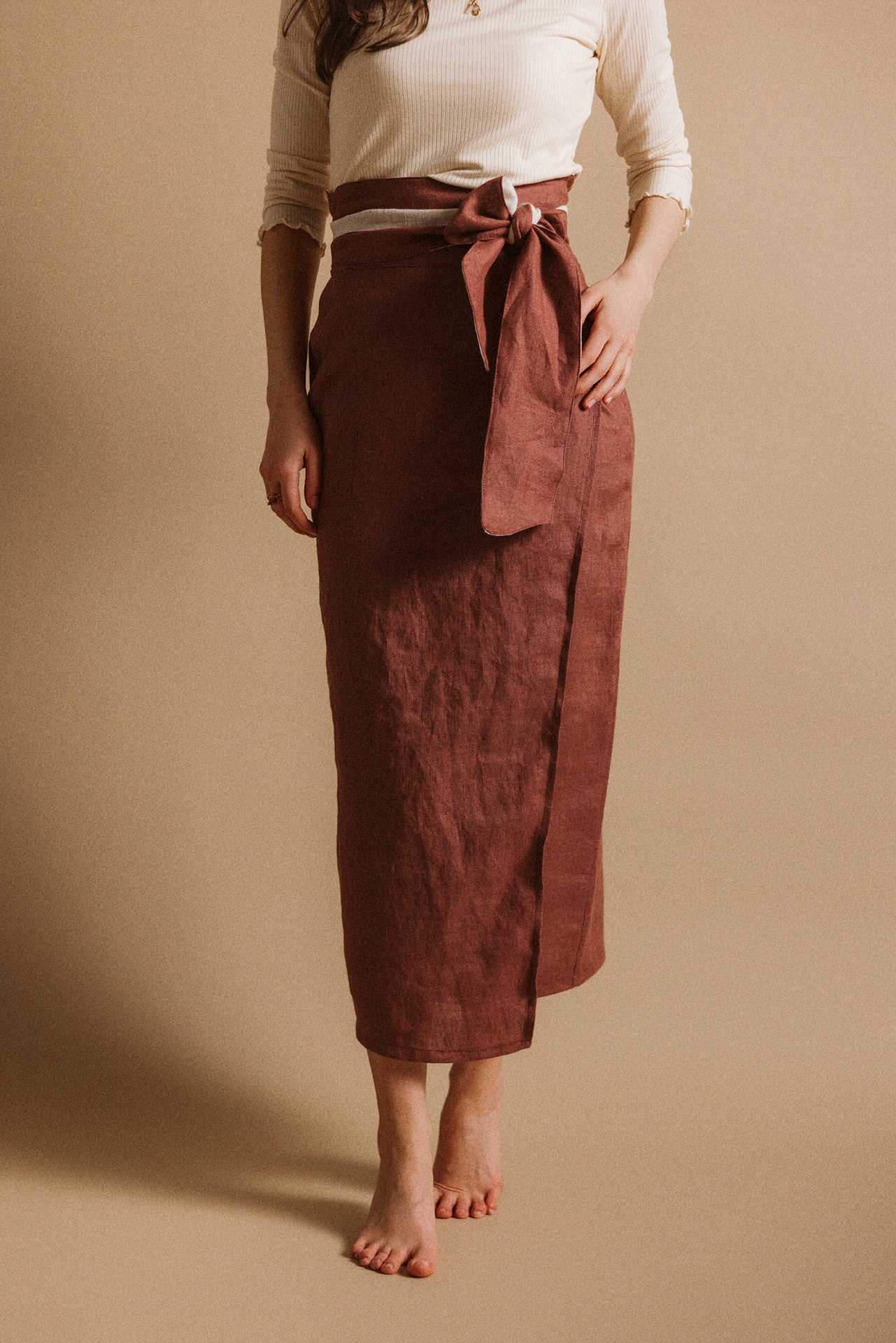 Celine Wrap Skirt / Rosewood – EvelinaApparel