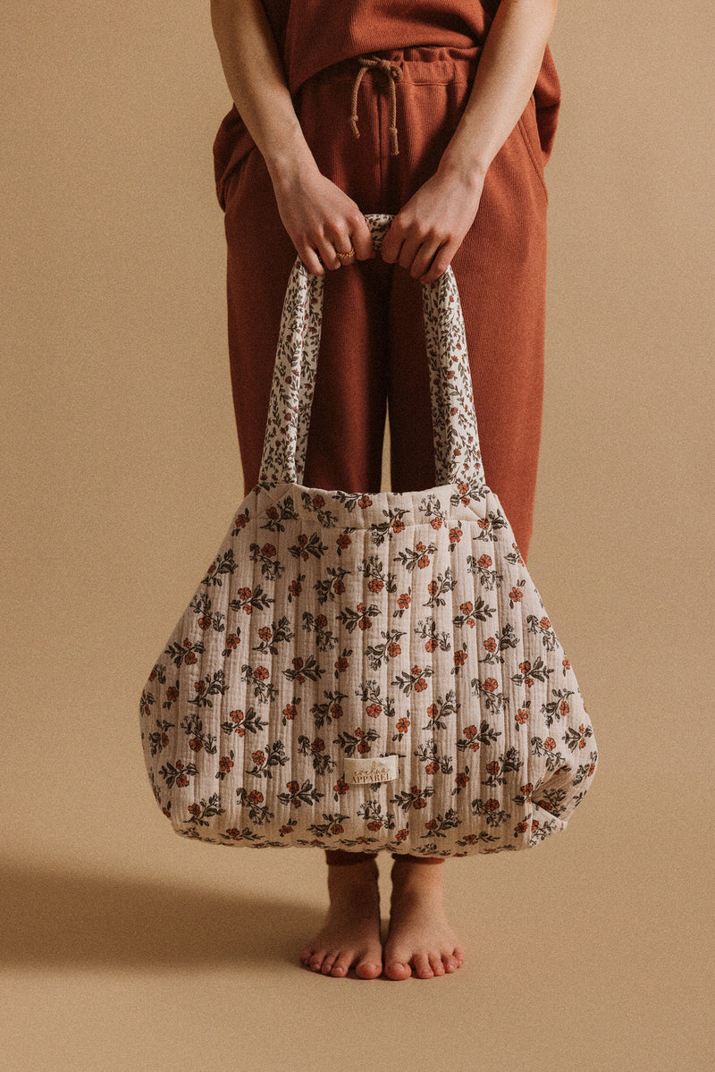 Flora Quilted tote / Vintage Florals