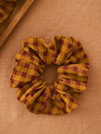 Scrunchie / Checkers - Saffron