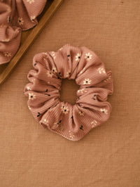 Scrunchie / Tiny petals - terracotta