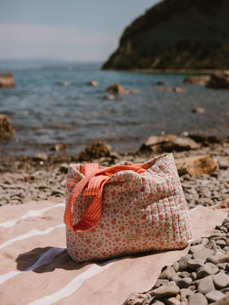 Flora Quilted tote / Little wildflowers