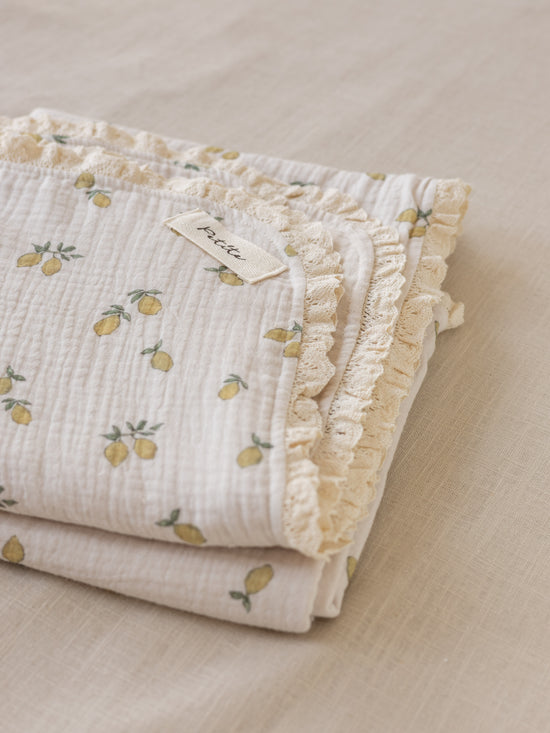 Muslin Blanket /  lemons + lace