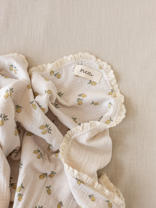 Muslin Blanket /  lemons + lace