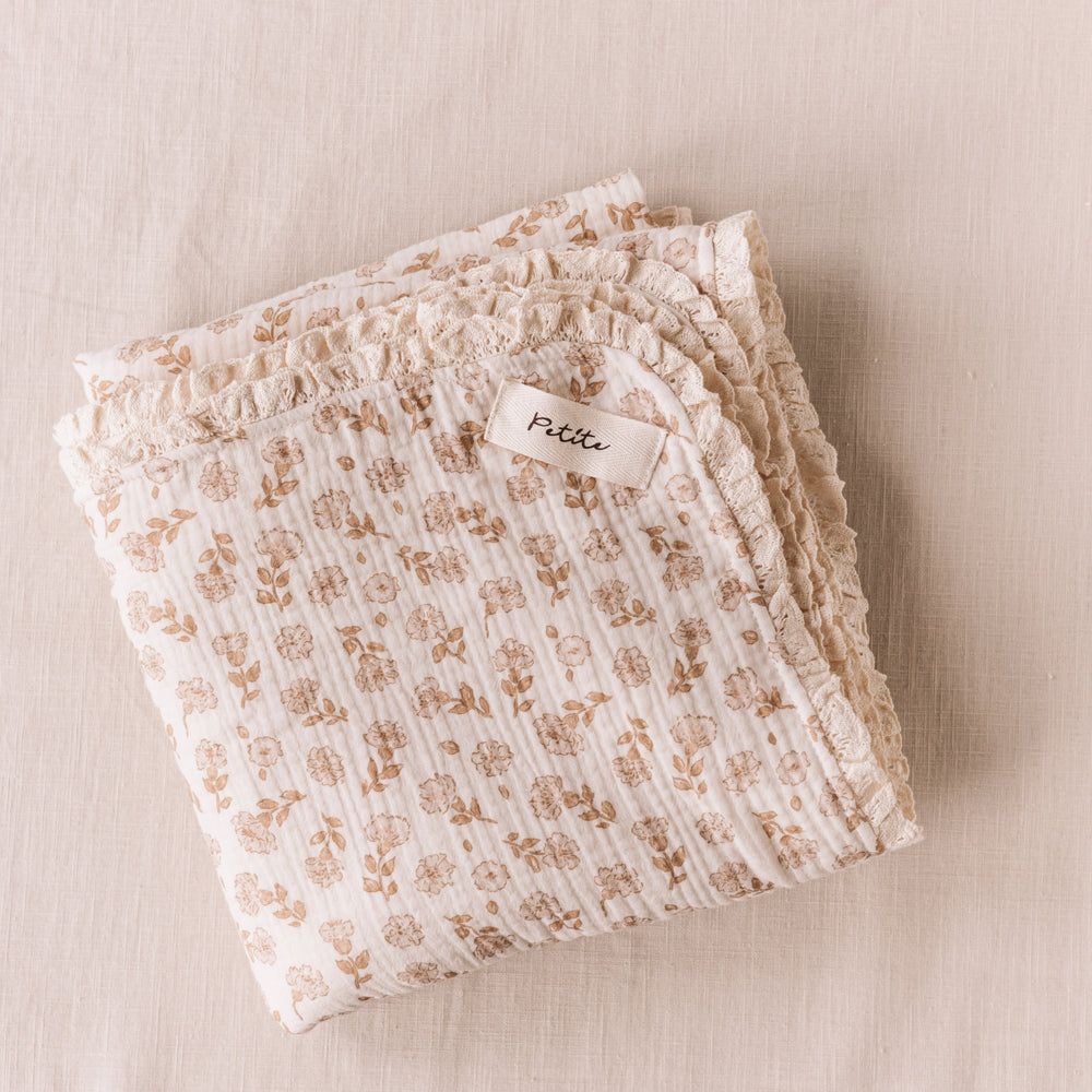 
                      
                        Muslin Blanket /  blossom + lace
                      
                    