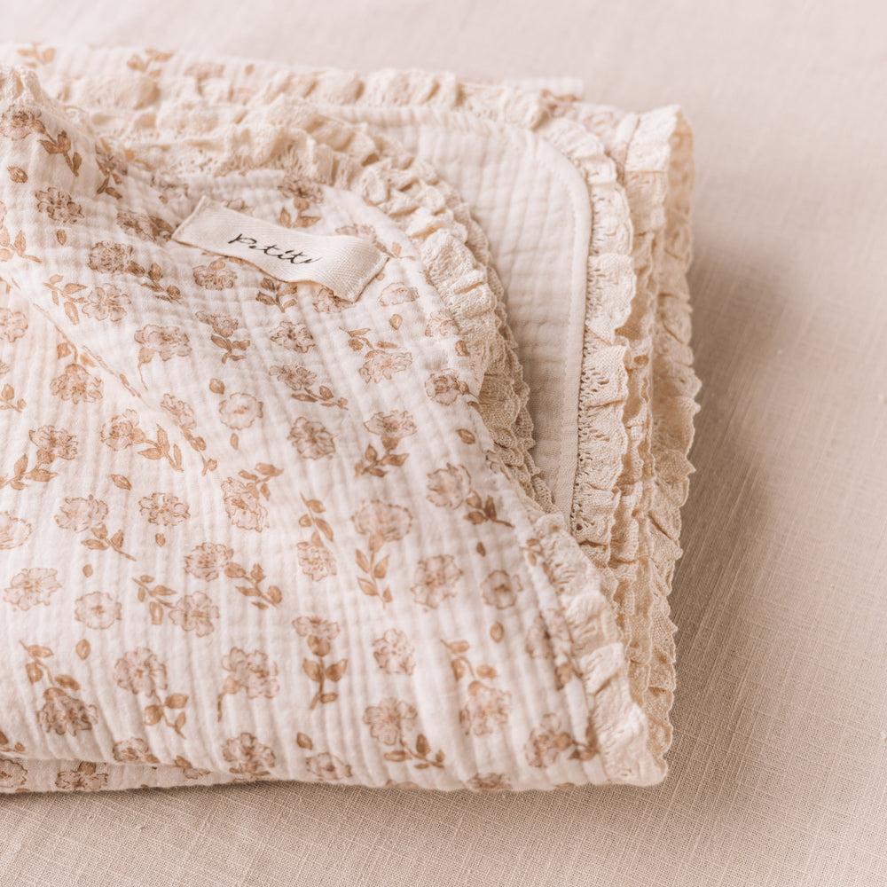 
                      
                        Muslin Blanket /  blossom + lace
                      
                    