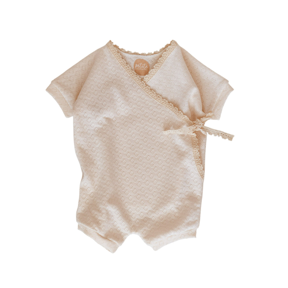 Romper / Organski Pointoille - Cream