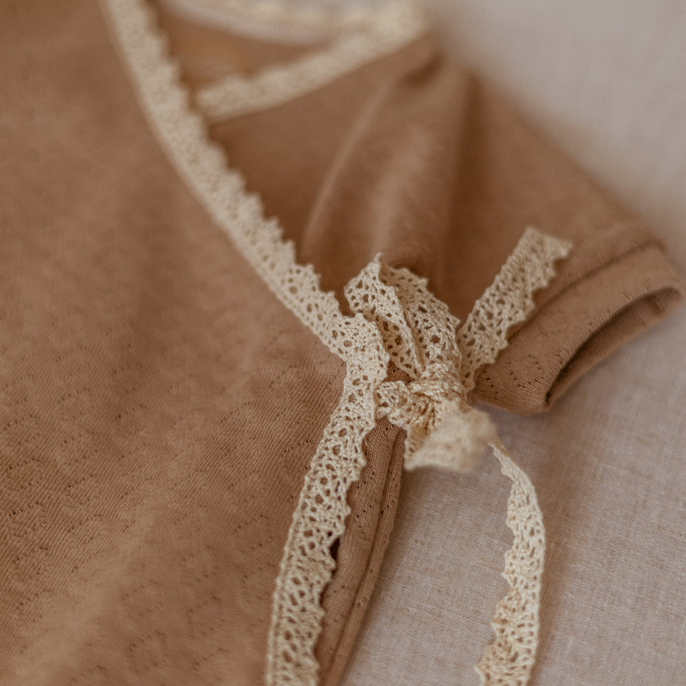 Romper / Organski Pointoille - Beige