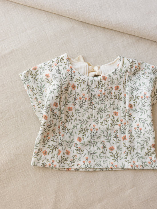 LIMITED EDITION * Muslin top / soft branches - rose