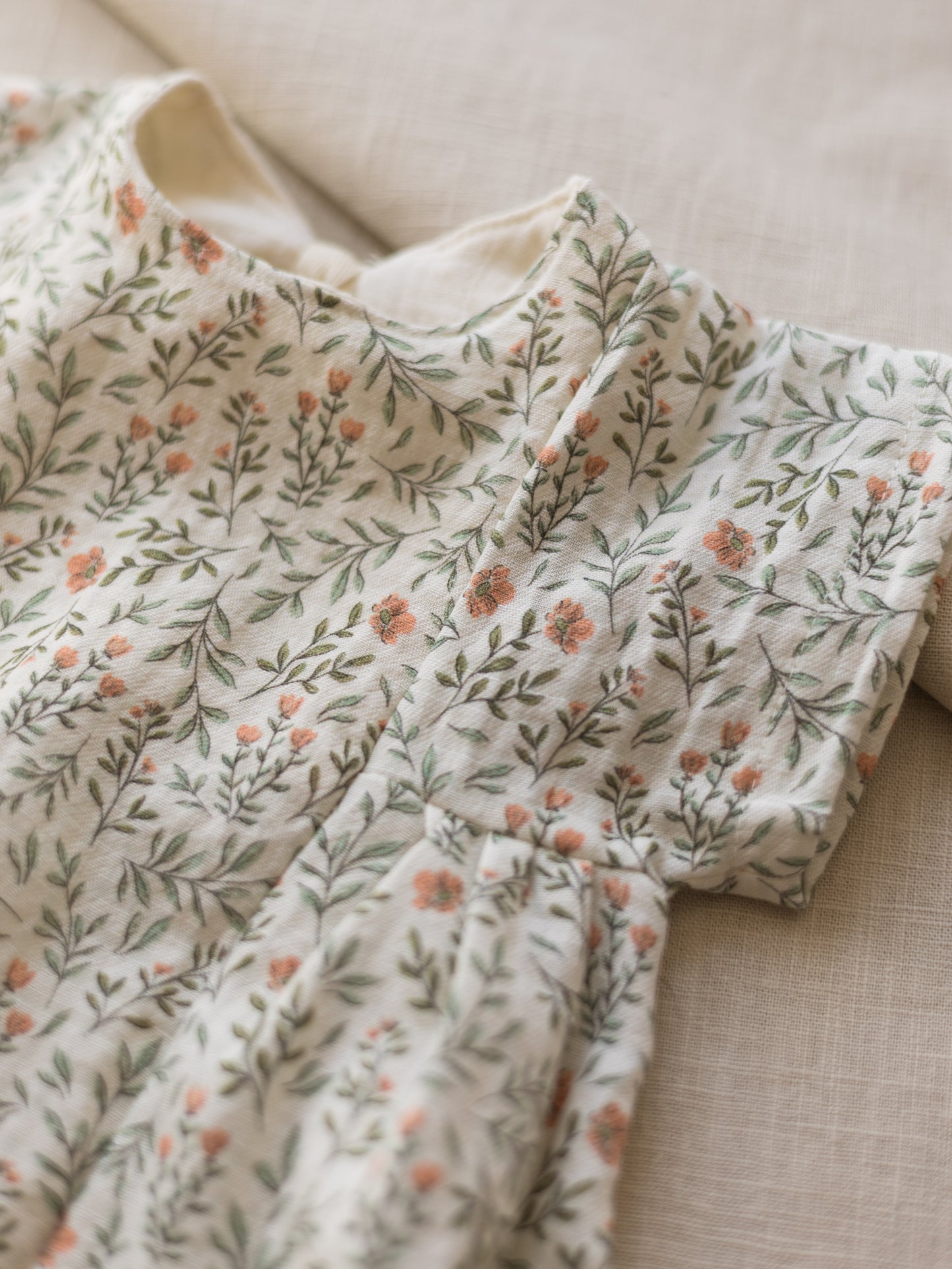 LIMITED EDITION * Malia baby dress / soft branches - rose