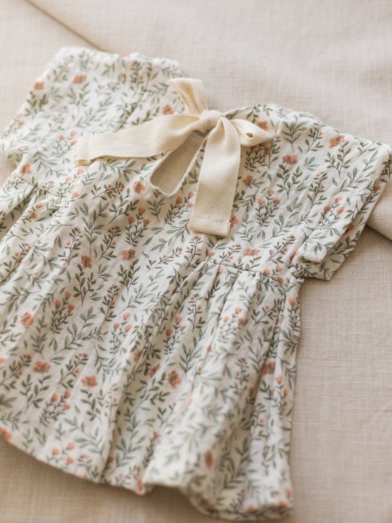LIMITED EDITION * Malia baby dress / soft branches - rose