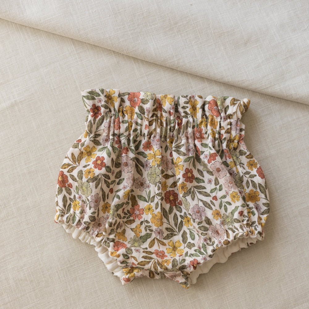 LIMITED EDITION * Baby bloomers / colorful flowers - caramel