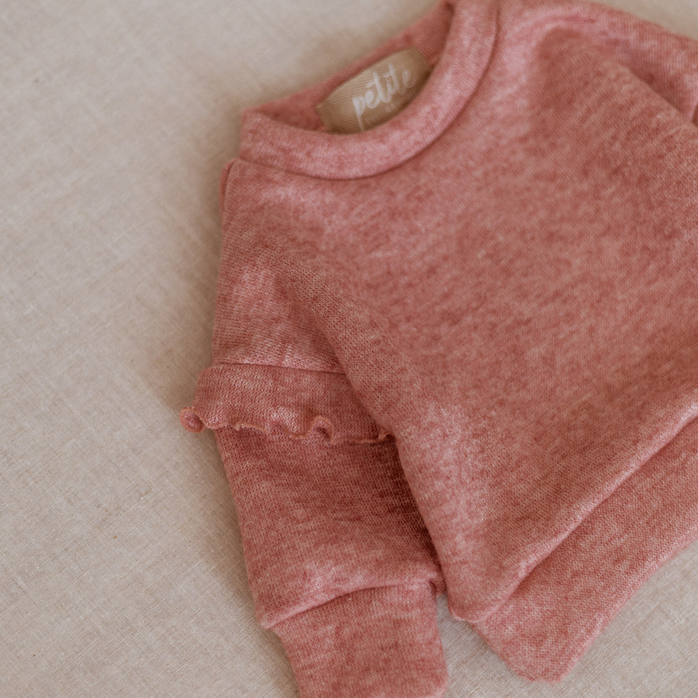 
                      
                        Girly Sweater / Ruffles - Vintage Rose
                      
                    