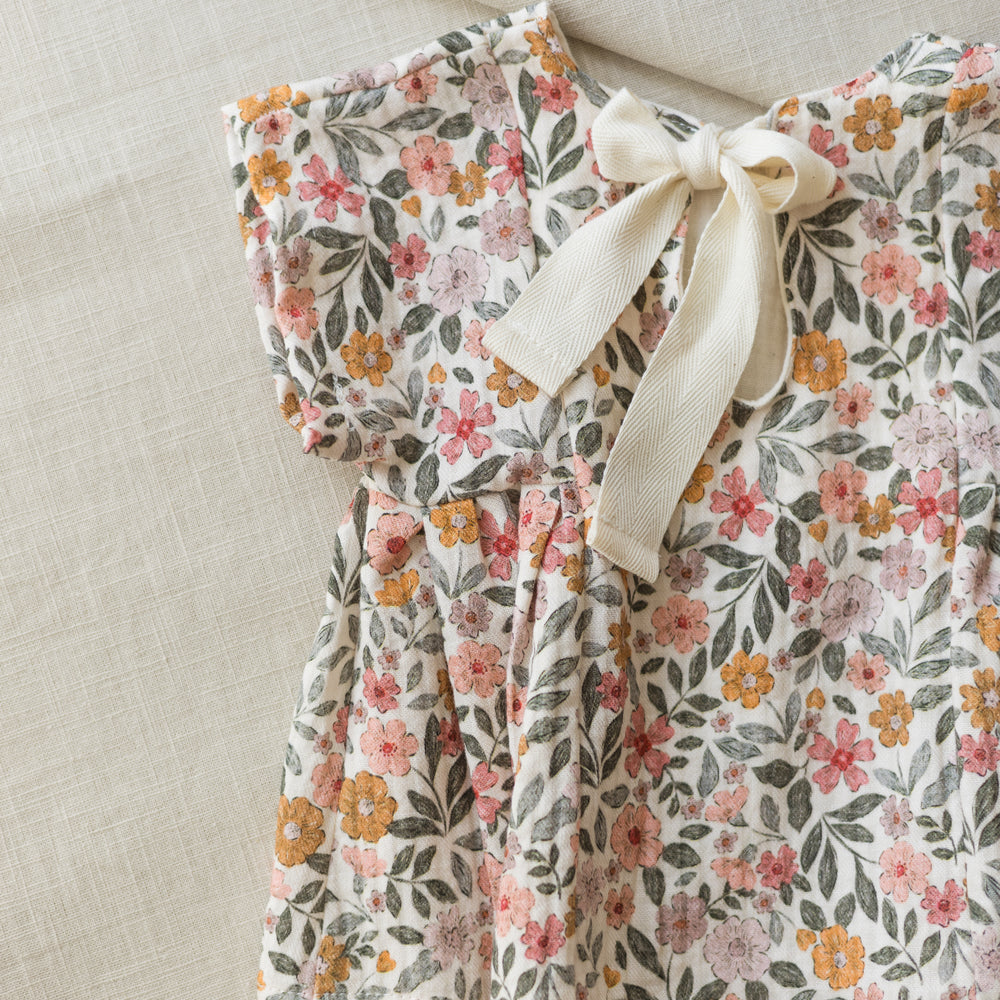 LIMITED EDITION * Malia baby dress / colorful flowers - rose