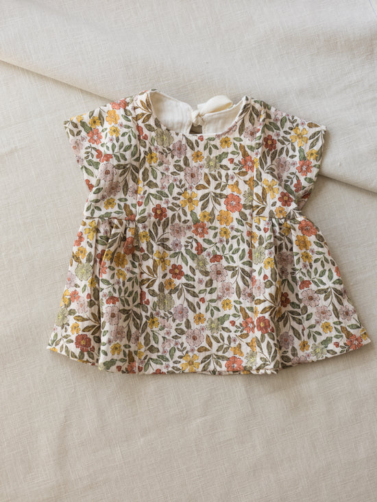 LIMITED EDITION * Malia baby dress / colorful flowers - caramel