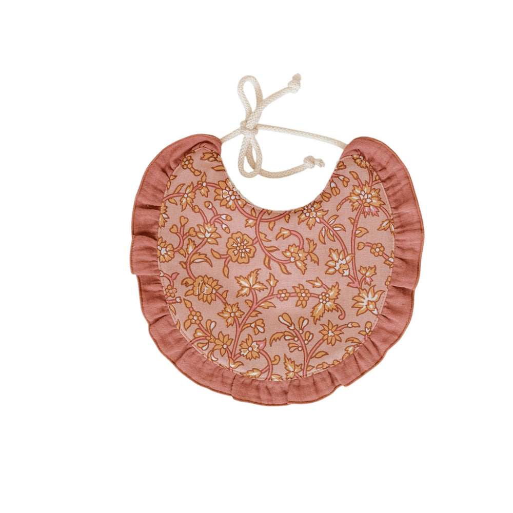 Baby bib / Old Rose & Clay Florals