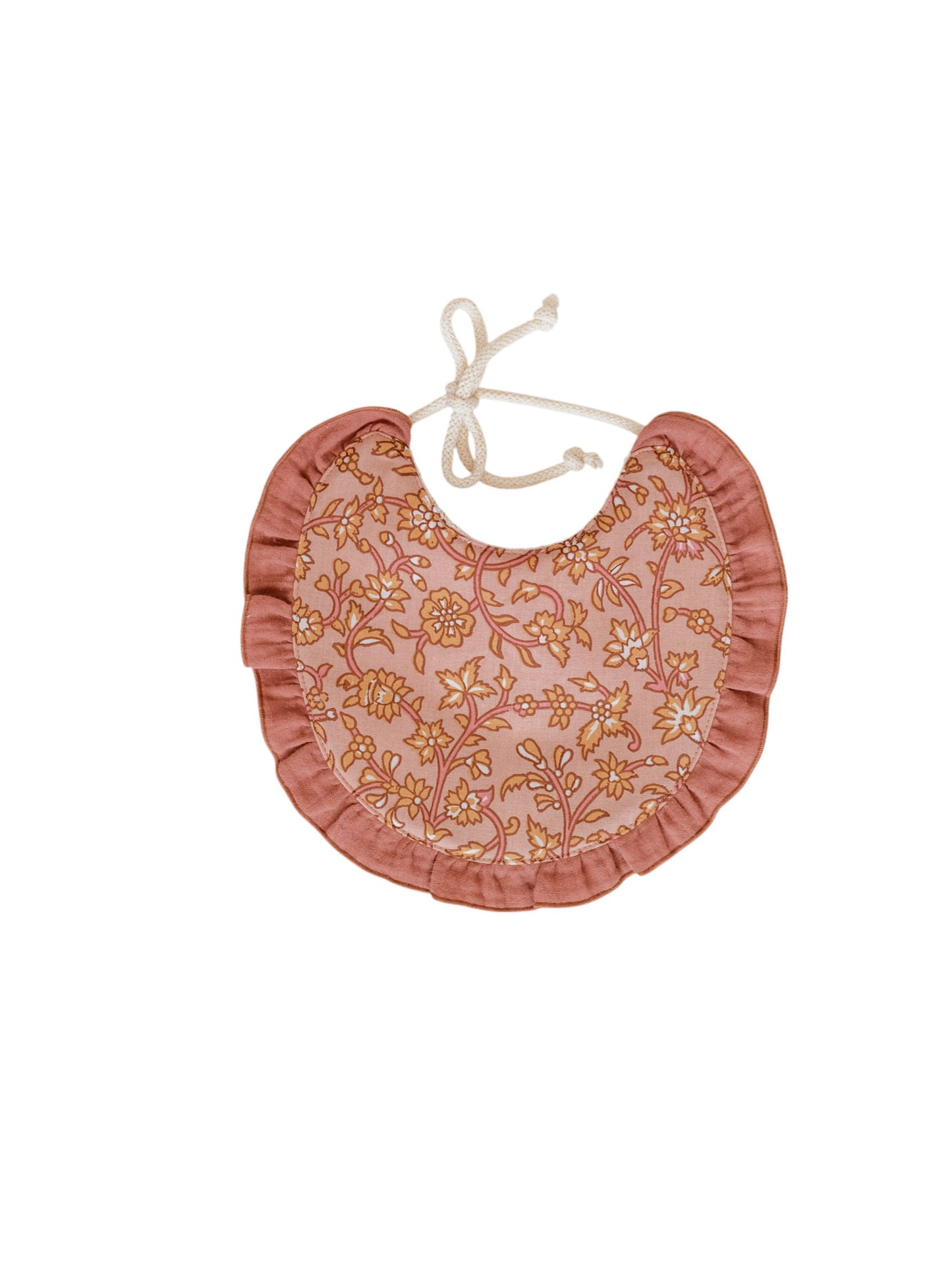 Baby bib / Old Rose & Clay Florals