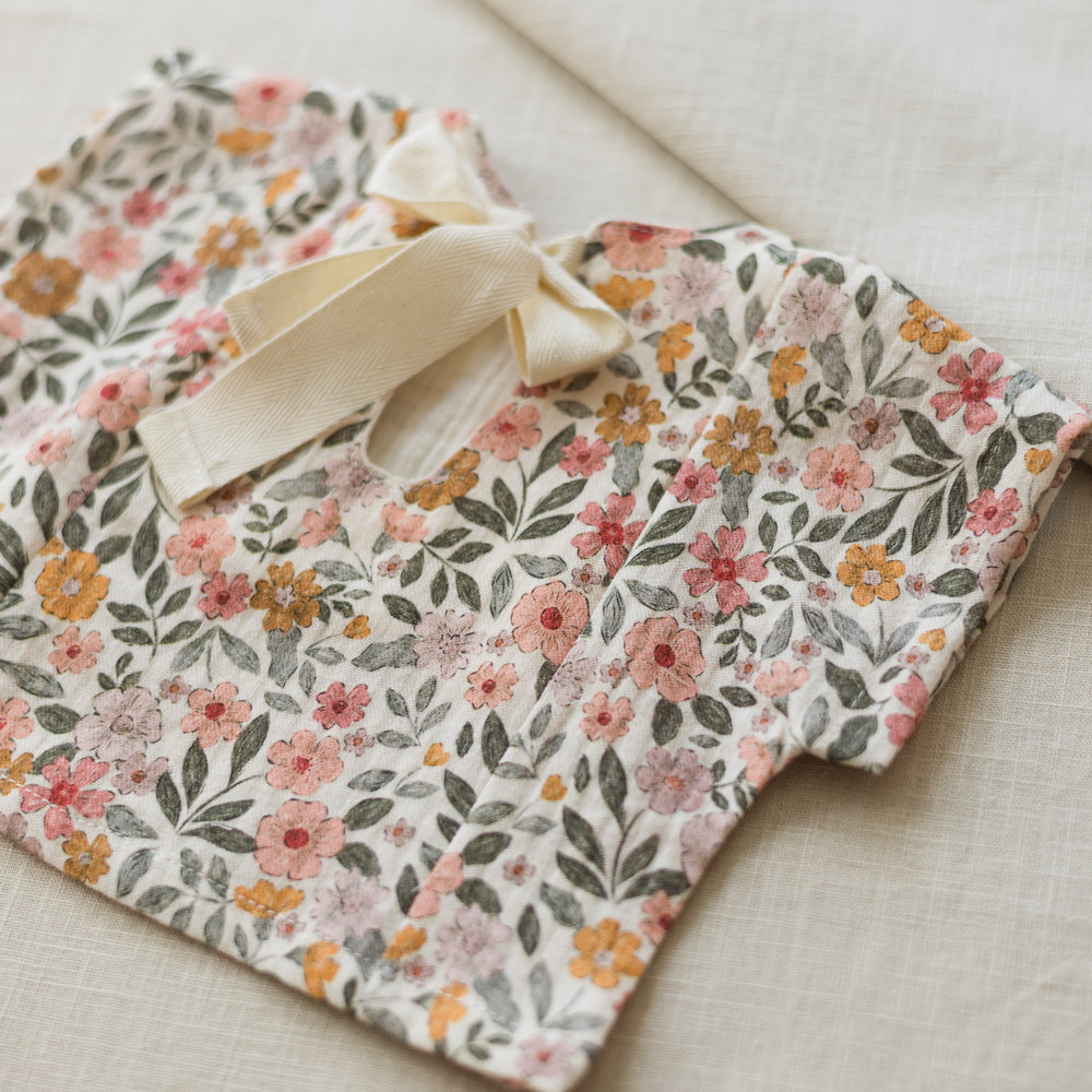 LIMITED EDITION * Muslin top / colorful flowers - rose