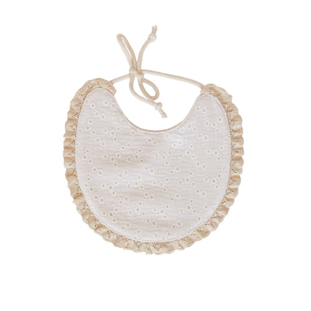 
                      
                        Baby bib / Embroidery & Lace - Ivory
                      
                    