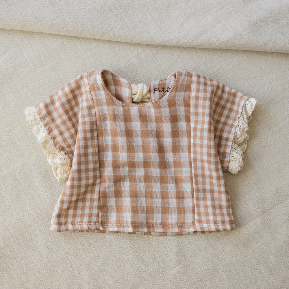 
                      
                        Muslin top / checkers - beige
                      
                    