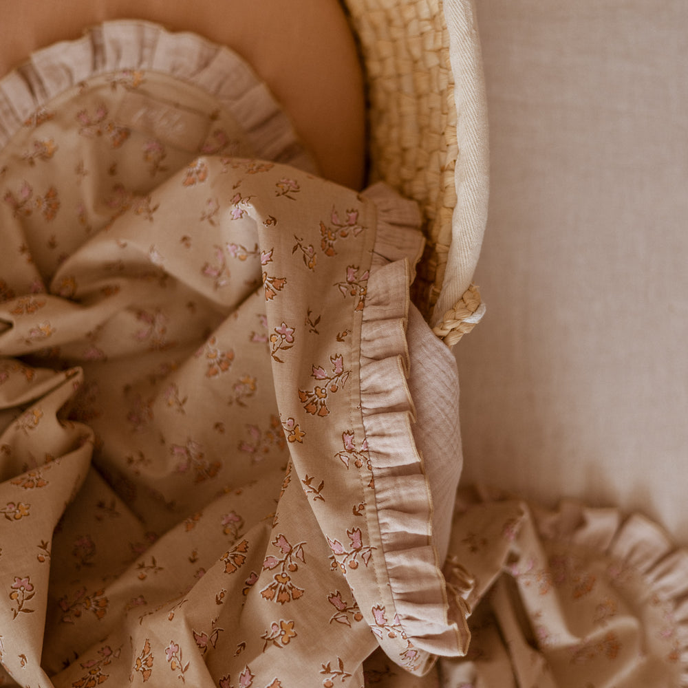 
                      
                        Cotton Blanket /  Beige & Blush Florals
                      
                    