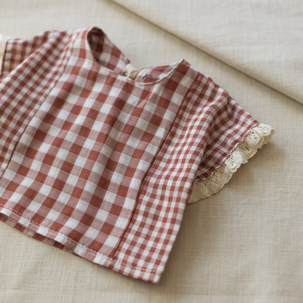 
                      
                        Muslin top / checkers - brick
                      
                    