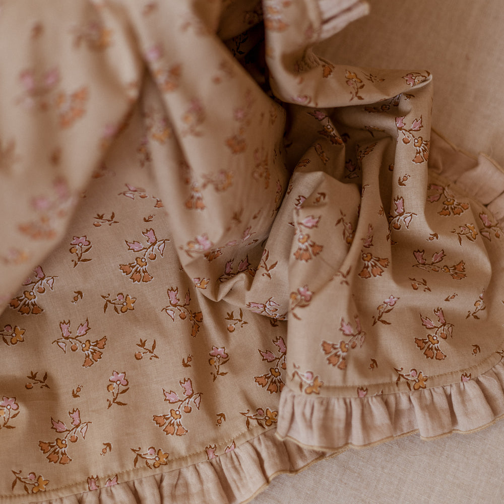 
                      
                        Cotton Blanket /  Beige & Blush Florals
                      
                    