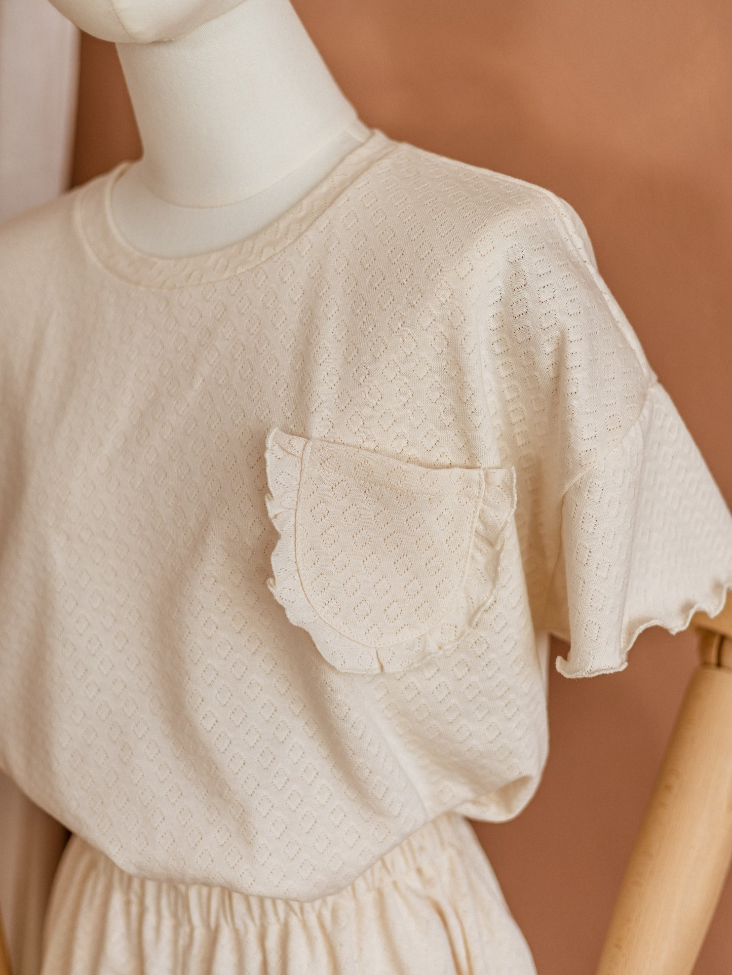 Organic Pointoille Top / Cream