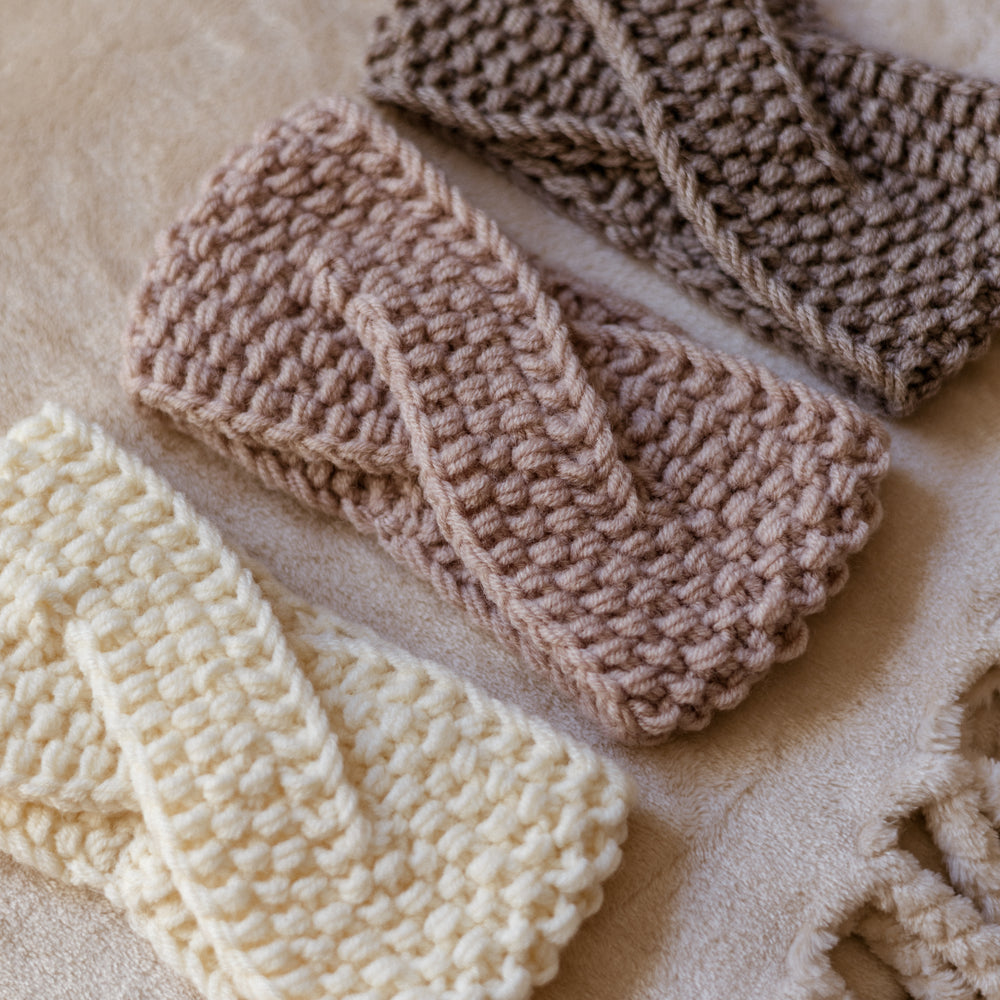 
                      
                        Kids Knitted headband  / earth tones
                      
                    