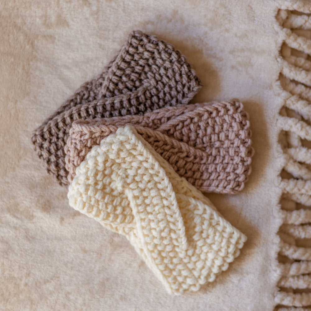 Kids Knitted headband  / earth tones