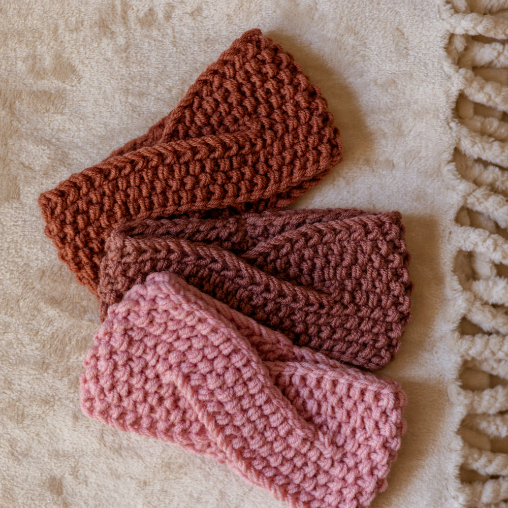 
                      
                        Kids Knitted headband  / girly tones
                      
                    