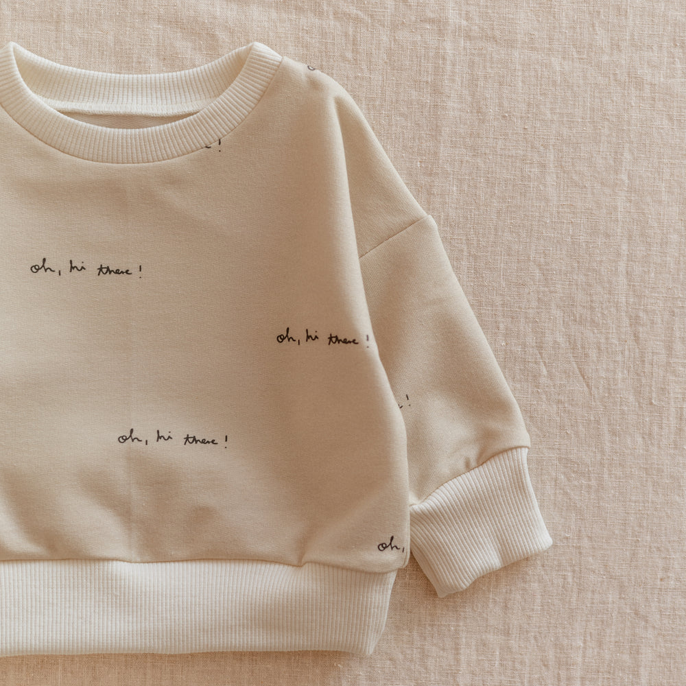 Baby Cotton Sweatshirt / HI There