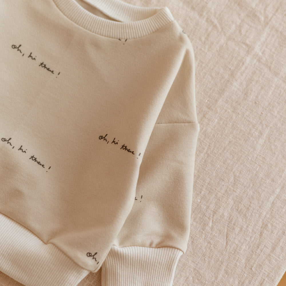 
                      
                        Baby Cotton Sweatshirt / HI There
                      
                    