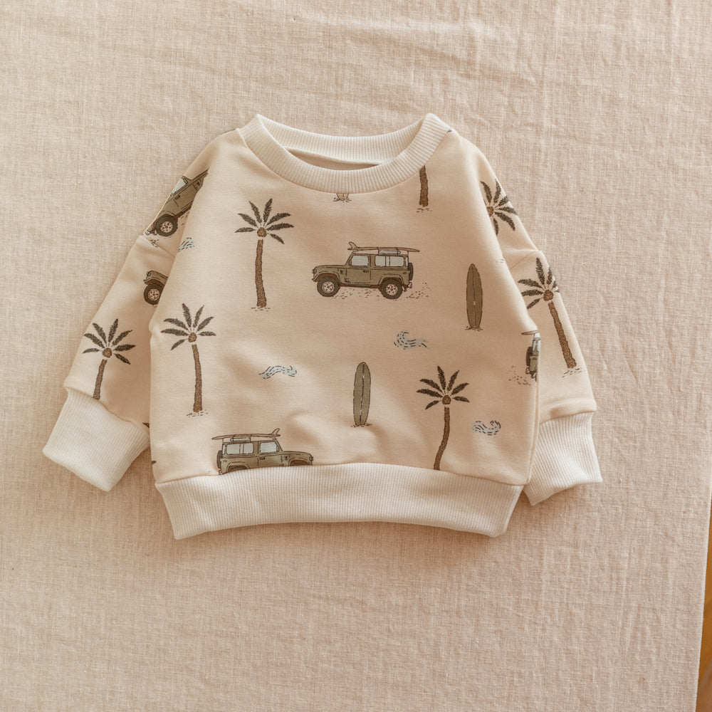 
                      
                        Baby Cotton Sweatshirt / Cars & Palm Trees
                      
                    