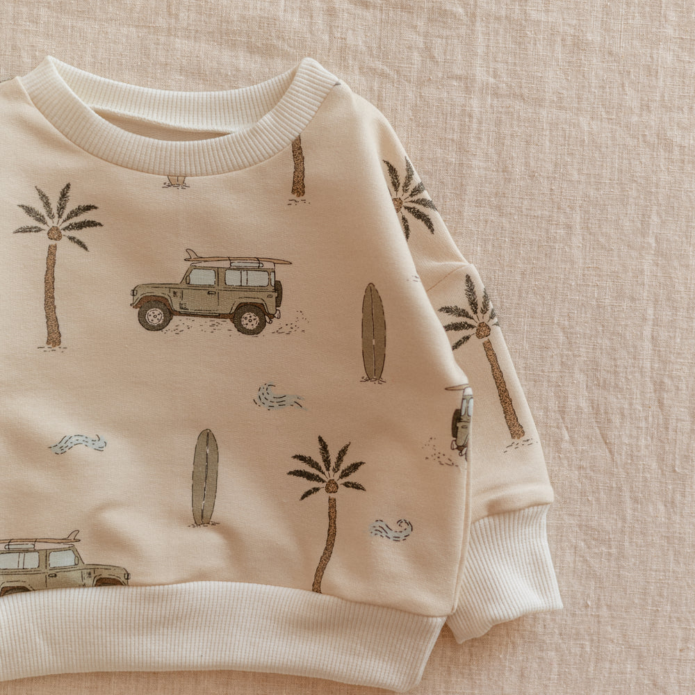 
                      
                        Baby Cotton Sweatshirt / Cars & Palm Trees
                      
                    