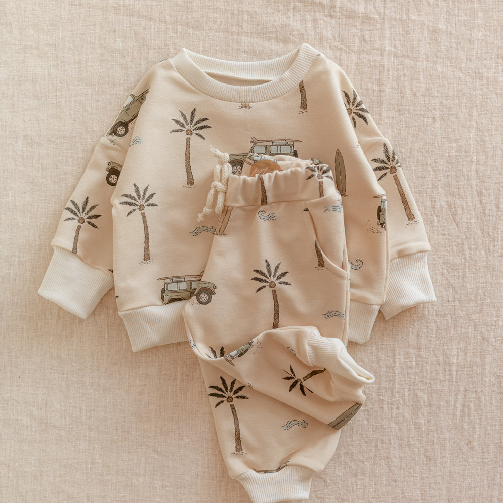 
                      
                        Baby Cotton Sweatshirt / Cars & Palm Trees
                      
                    