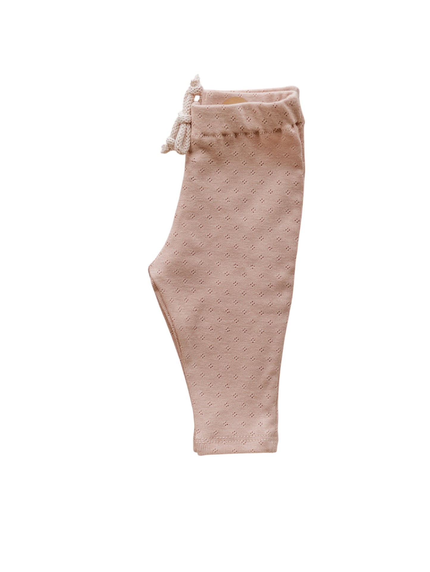 Baby Leggings / Cotton Pointoille - Blush .