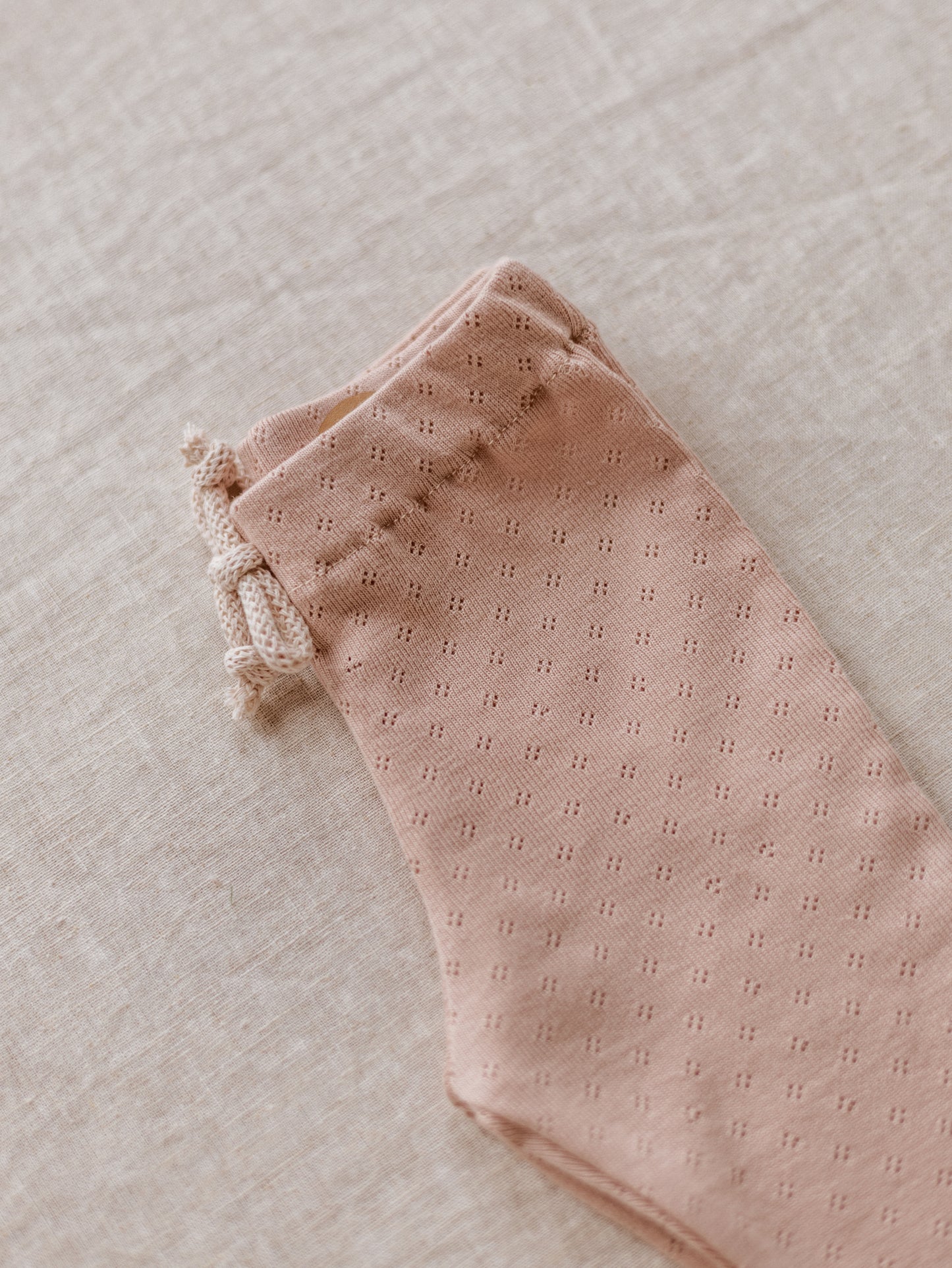 Baby Leggings / Cotton Pointoille - Blush .