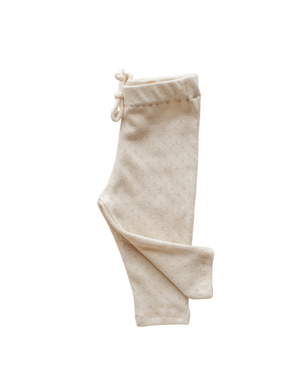 Baby Leggings / Cotton Pointoille - Milk .