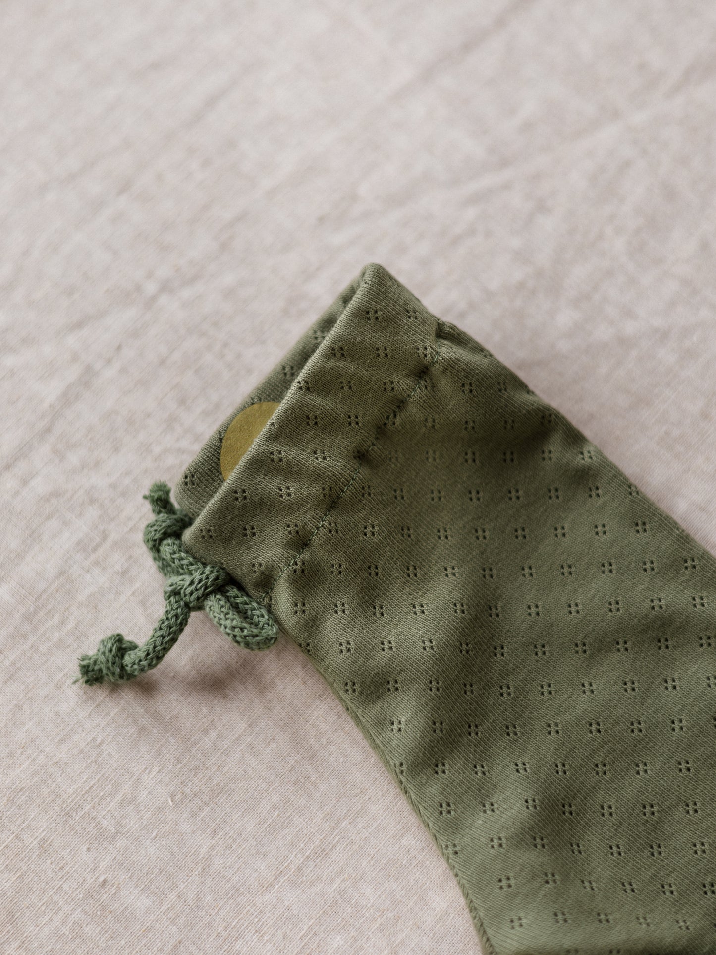 Baby Leggings / Cotton Pointoille - Olive .