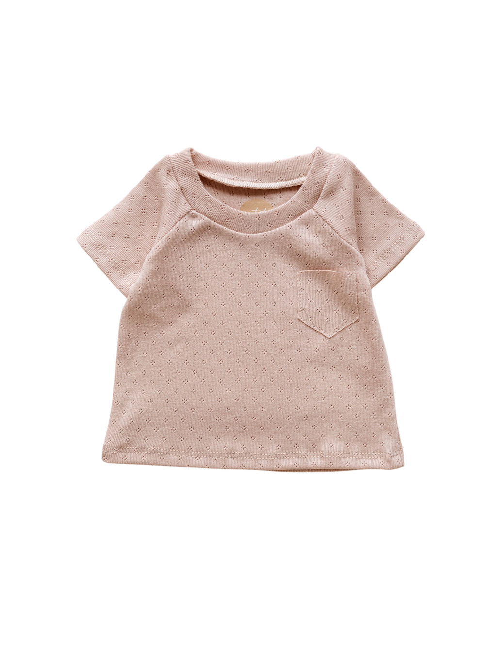 Baby T-shirt / Cotton Pointoille - Blush .