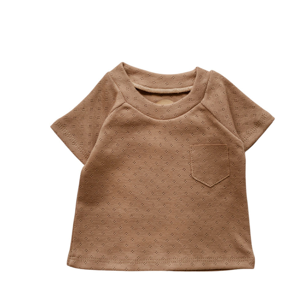 
                      
                        Baby T-shirt / Cotton Pointoille - Cacao
                      
                    